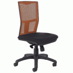 CHAISE DE BUREAU RITZ AVEC RÉGLAGE LOMBAIRE DOSSIER RÉSILLE COLORIS CORAIL - MANUTAN COLLECTIVITÉS