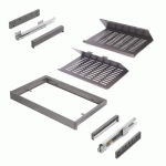 KIT DE RANGE-CHAUSSURES EXTRACTIBLE POUR ARMOIRE QUARTZ - TITANE - LARGEUR 900 MM EMUCA
