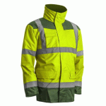 PARKA 4 EN 1 KANATA - PARKA + VESTE THERMIQUE - VERT ET JAUNE - 4XL COVERGUARD