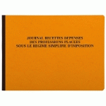 PIQÛRE 27X38CM JOURNAL RECETTES DÉPENSES DES PROFESSIONS PLACÉES SOUS LE RÉGIME SIMPLIFIÉ D'IMPOSITION 31 LIGNES 80 PAGES