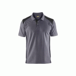 POLO DE TRAVAIL EN COTON PIQUÉ 3324 - GRIS MOYEN ET NOIR - M BLAKLADER