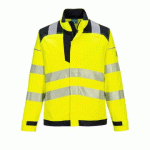 PORTWEST FR714 VESTE DE TRAVAIL MODAFLAME PW3 HV JAUNE/NOIR - TAILLE S