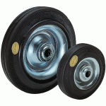 ROUE ACIER D=200MM F=350KG LONG MOY=60MM B DGE CAOUTCHOUC - MANUTAN COLLECTIVITÉS