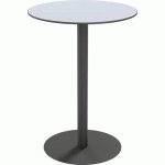 TABLE D'EXTÉRIEUR CROSS RONDE Ø80CM H110CM - PLATEAU GRIS - PAPERFLOW