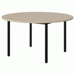 TABLE MALIBU Ø120 T4 4P ST ISOSON BEIGE 1460/BEIGE NOIR 9005