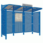 ABRI BUS CONVIVIALE 3 M ACIER BARDAGES LATÉRAUX BLEU 5010 - PROCITY