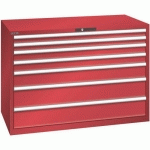 ARMOIRE ROUGE 1431X725X1000 AVEC 7 TIR. 75KG _ 78.856.070 - LISTA