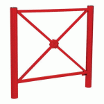 BARRIÈRE PROVINCE ROSACE 1.07 M INOX BROSSÉ ZINC ROUGE 3020 - PROCITY