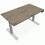 BUREAU MOTORISÉ L140XP80 CM ÉP.25 MM CHÊNE BRUNSWICK/BLANC - EOL