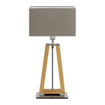 HERZBLUT BI BOB LAMPE À POSER, CHÊNE CENDRÉ HUILÉ/TAUPE