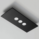 ICONE CONFORT LED APPLIQUE MURALE ET PLAFONNIER LED, NOIR