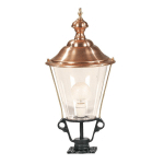 K.S. VERLICHTING BORNE LUMINEUSE K3B AVEC COUVERCLE EN CUIVRE, NOIR