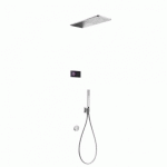 KIT DE BAIGNOIRE THERMOSTATIQUE ÉLECTRONIQUE ET ENCASTRÉ SHOWER TECHNOLOGY AVEC CONTRÔLE ÉLECTRONIQUE COMPRIS (NOIR) - TRES 0928