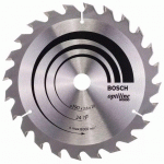 LAME DE SCIE CIRCULAIRE 190 X 20 X 2,6MM OPTILINE WOOD POUR LE BOIS 24 DENTS - BOSCH - 2608640612