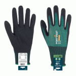 LOT DE 3 - PORTWEST APR15 GANT SG CUT B18 EN NITRILE (RETAIL) VERT/NOIR - TAILLE L