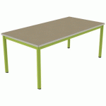 TABLE CARÉLIE MOB 160X80 T4 STR POLY. HM. BEIGE/VERT AC - MOBIDECOR