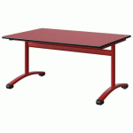 TABLE MALIBU 120X80 T3 DL STRA ROUGE U321/NOIR ROUGE 3020