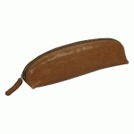 FLYING SPIRIT TROUSSE EN CUIR TRIANGULAIRE 18X4X4CM - COGNAC - LOT DE 6