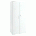 ARMOIRE HAUTE BOIS H 182 X L 80 CM ECLA DÉCOR BLANC