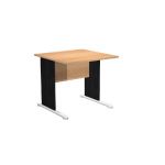BUREAU DROIT PRONTO TENDANCE - L.80 X P.80 CM - PLATEAU HÊTRE - PIEDS L NOIR
