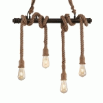 LINDBY HAJO SUSPENSION À 4 LAMPES, CORDE