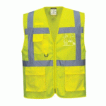 LOT DE 3 - PORTWEST C376 GILET HV MESHAIR ATHÈNE JAUNE - TAILLE L