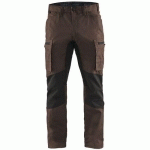 PANTALON DE TRAVAIL SERVICES STRETCH MARRON/NOIR TAILLE 52C - BLAKLADER