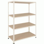RAYONNAGE MANUTAN RAPID 2 4 TABLETTES AGGLO GRIS ÉPOXY