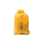 SAC PLASTIQUE 120L LD-PE JAUNE 80 MY L700XL1100MM 125 PIÈCES/CARTON