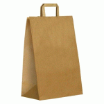 SACS ECO KRAFT BRUN POIGNÉES PLATES 38 X 32 X 17 CM - CARTON DE 250