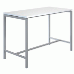 TABLE HAUTE CREO STRUCTURE ALUMINIUM PLATEAU BLANC L 160 - QUADRIFOGLIO