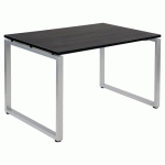 TABLE OFFICE PRO PIED CARRE 120 X 80 CM ZONZA NOIR PIED ALU