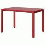 TABLE RECTANGULAIRE MALIBU 120X80 T6 SOUDÉ STR CHANT ABS ROUGE/ROUGE - MANUTAN EXPERT