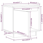 TABLES DE CHEVET 2PCS MARRON MIEL 40X30X40CM BOIS DE PIN SOLIDE