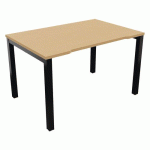 BUREAU ASTRO ARCHE DROIT ÉCHANCRÉ 120 X 80 HÊTRE/NOIR - BURONOMIC