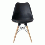 CHAISES DOGEWOOD PIED HÊTRE ASSISE NOIRE - MEET BY PAPERFLOW