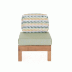 FAUTEUIL LOUNGE ARIS 1 PLACE EN IROKO AVEC COUSSIN