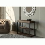 ITAMOBY - CONSOLE EXTENSIBLE 90X40/196 CM PLANO SMALL NOYER STRUCTURE ANTHRACITE