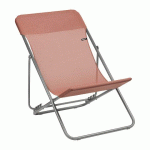 LOT DE 2 - TRANSAT MAXI TEXPLAST LAFUMA - TISSU - STRUCTURE ACIER CORAIL