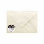 PAQUET DE 5 ENVELOPPES POLLEN 162X229MM 120G/M2 - IVOIRE IRISÉ - LOT DE 5