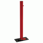 POTELET RABATTABLE SOLIBLOC Ø 76 MM INOX BROSSÉ - ROUGE 3004 - PROCITY