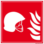 SIGNALETIQUE.BIZ FRANCE - PANNEAU ÉQUIPEMENT INCENDIE. LUTTE INCENDIE. SIGNALISATION SÉCURITÉ INCENDIE. AUTOCOLLANT CASQUE INCENDIE, PVC, ALU