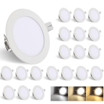 SWANEW - SPOT ENCASTRABLE LED DE CUISINE À CHANGEMENT DE COULEUR DE COULOIR D'AMPOULE DE PROJECTEUR ENCASTRÉ À LED 6W 20X - BLANC