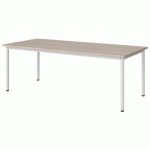 TABLE MALIBU 180X80 T4 4P STRA ABS ACACIA/BLC 9016