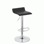 TABOURET NOIR RÉGLABLE EN HAUTEUR AVEC REPOSE PIEDS - LOT DE 2