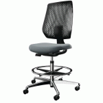 CHAISE HAUTE SPEED-O 7619 AVEC ROULETTES - GRIS - DAUPHIN