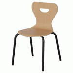 CHAISE MALIBU 4P - T2 - COQUE HÊTRE / ACIER NOIR 9005 - MANUTAN EXPERT