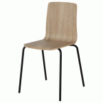 CHAISE MALIBU 4P T6 COQUE CHÊNE BARD 1146 / ACIER NOIR 9005 - MANUTAN EXPERT