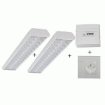 EQUIPT ELECTRIQUE 2 LUMINAIRES PR BUREAU PALET TISABLE 4X2-4