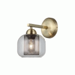LAMPE MURALE NUEVE - APPLIQUE - OR EN METAL, VERRE, 15 X 22 X 24 CM, 1 X E27, MAX 40W